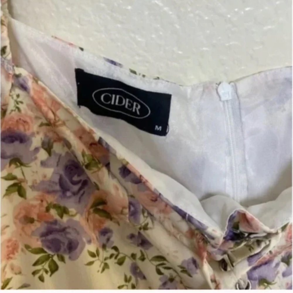 Corset Sweetheart Floral Tie Flower Peasant Elegant Chic Glam Classy Mini Dress - Picture 5 of 7